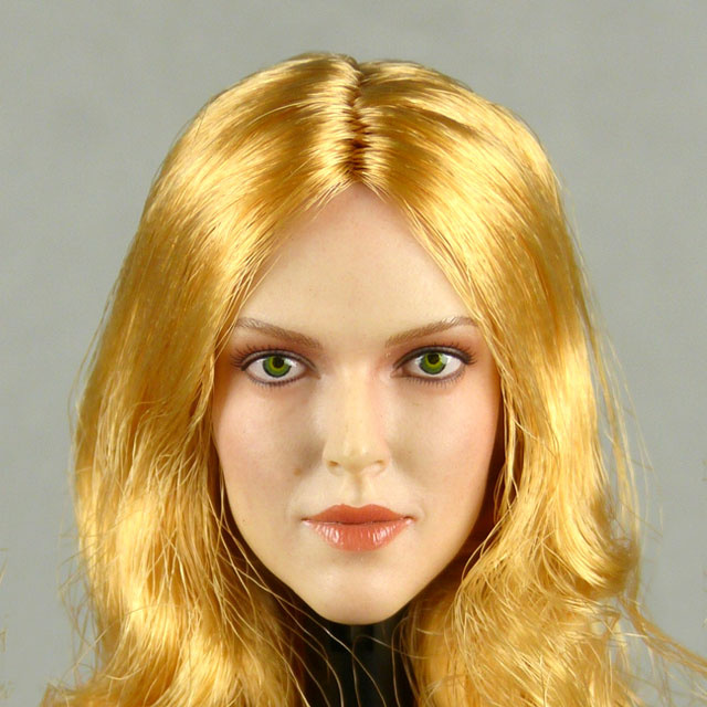 YM TOYS 1/6 Girl Head Sculpt Blonde Hair for 12'' Female Figure Pale PHICEN TBL 