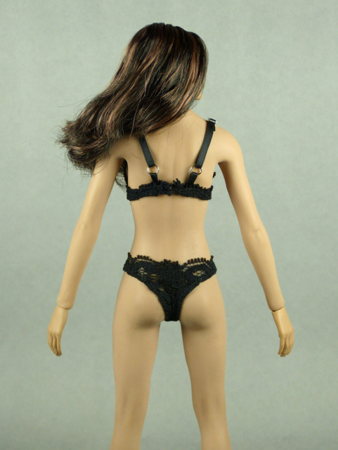 Hot Plus 1/6 Scale Female Intimate Black Lace Bra & Panty Set