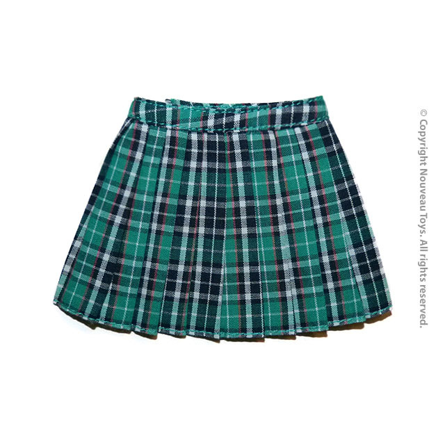 RSQ Womens Dual-Buckle Plaid Skirt - GREEN COMBO