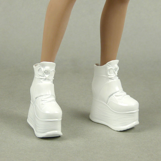 white high platform shoes